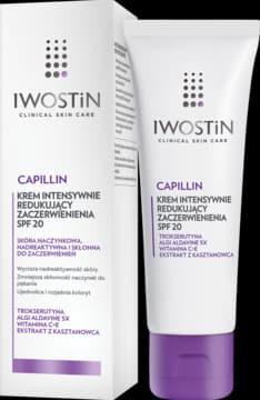 Capillin krem do twarzy, intensywnie redukujący zaczerwienienia, SPF 20, na dzień