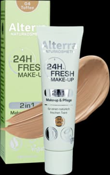 24H Fresh Make-Up podkład do twarzy, kryjący, 2w1, nr 04 Toffee