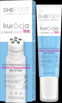 krem do stóp z masażerem, z mocznikiem 15%, zmiękczająco-nawilżający