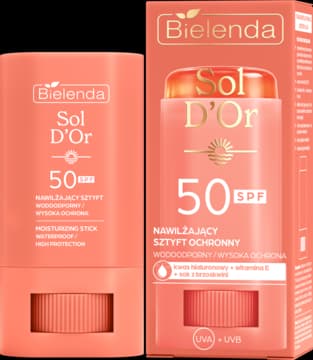 Sol D'Or sztyft do twarzy i ciała, ochronny, SPF 50, wodoodporny