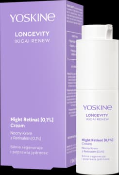 Longevity krem do twarzy z retinalem 0,1%, regenerujący, na noc