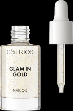 Glam In Gold olejek do paznokci ze złotymi drobinkami