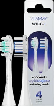 Sonice White+ końcówki wymienne do szczoteczki sonicznej, wybielające, Białe