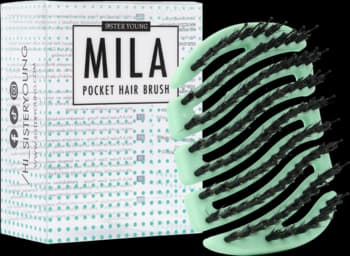Mila szczotka do włosów z włosiem dzika, mini, Miętowa