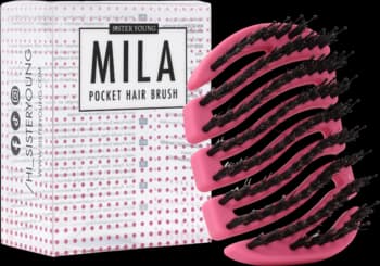 Mila szczotka do włosów z włosiem dzika, mini, Fuksja