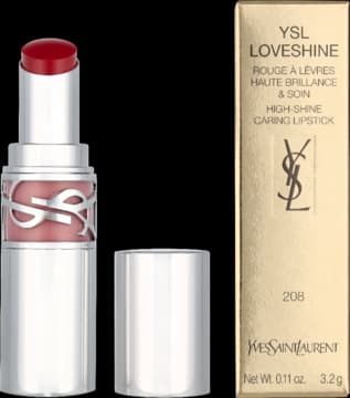 YSL Loveshine Wet Shine Lipstick 208 Raspberry Shin