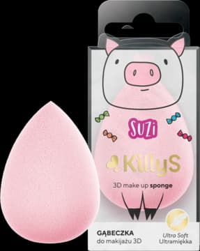 gąbka do makijażu, 3D, świnka Suzi