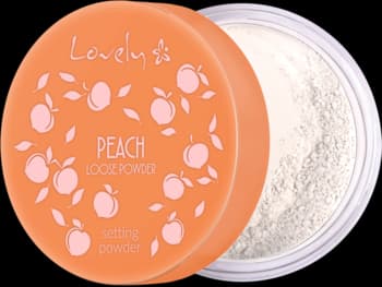 Peach puder do twarzy, brzoskwiniowy, Transparentny