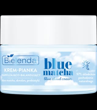 Blue Matcha krem-pianka do twarzy, nawilżająco-balansująca, dzień/noc