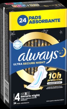 Ultra podpaski higieniczne, na noc, ze skrzydełkami, Secure Night