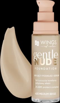Gentle Nude podkład do twarzy, kryjący, 405 Medium Beige