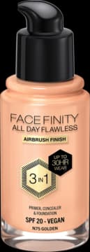 Facefinity All Day Flawless podkład do twarzy, w płynie, kryjący, SPF 20, nr N75 Golden