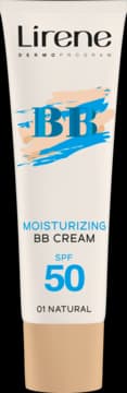 BB krem do twarzy, koloryzująco-nawilżający, SPF 50, nr 01 Natural