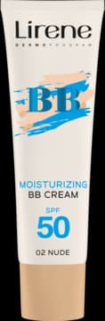 BB krem do twarzy, koloryzująco-nawilżający, SPF 50, nr 02 Nude
