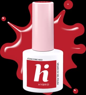 lakier hybrydowy, #244 Fire Red