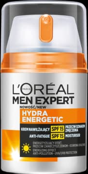 Paris Men Expert krem nawilżający Hydra Energetic Anti-Fatigue Moisturiser SPF 15