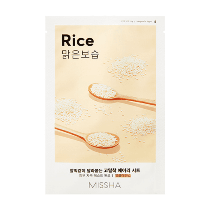 Airy Fit Sheet Mask, maseczka w płachcie Rice