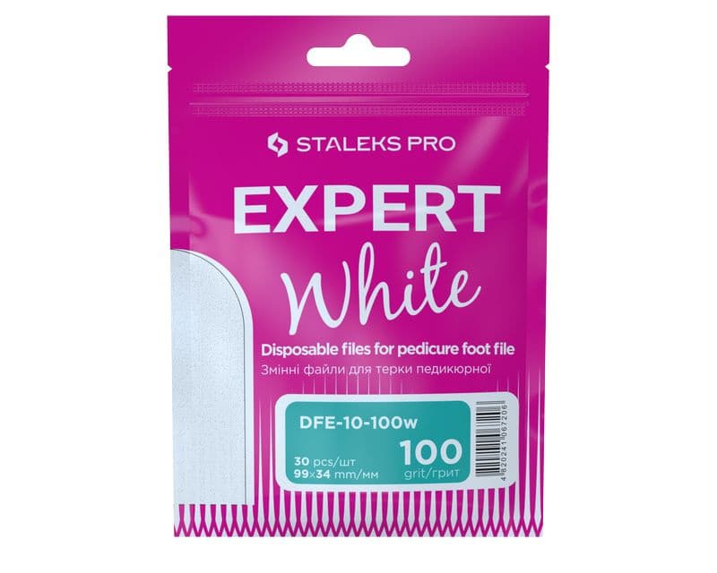PRO Wymienne pilniki białe do tarki do pedicure EXPERT 10, 100 grit ()