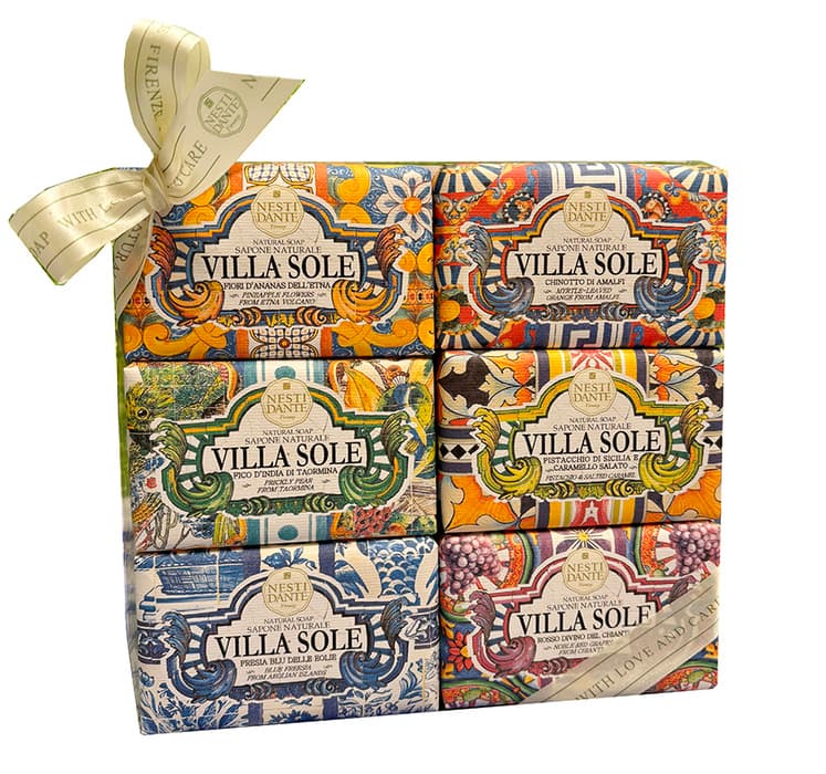 Villa Sole Pistacchio di Sicilia e Caramello - Zestaw mydeł toaletowych Pistacja i Karmel