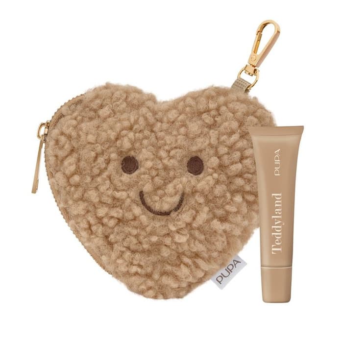 Teddyland Balsam do ust z kosmetyczką - brelokiem - 003 Milk and Coffee Beans