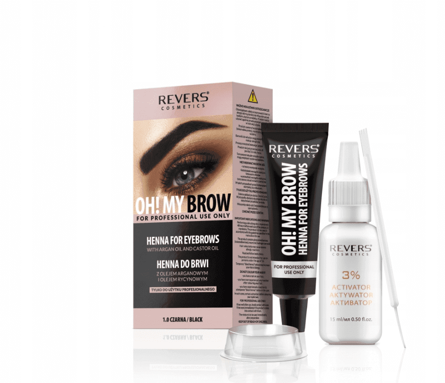 Oh! My Brow — zestaw do koloryzacji brwi Czarny