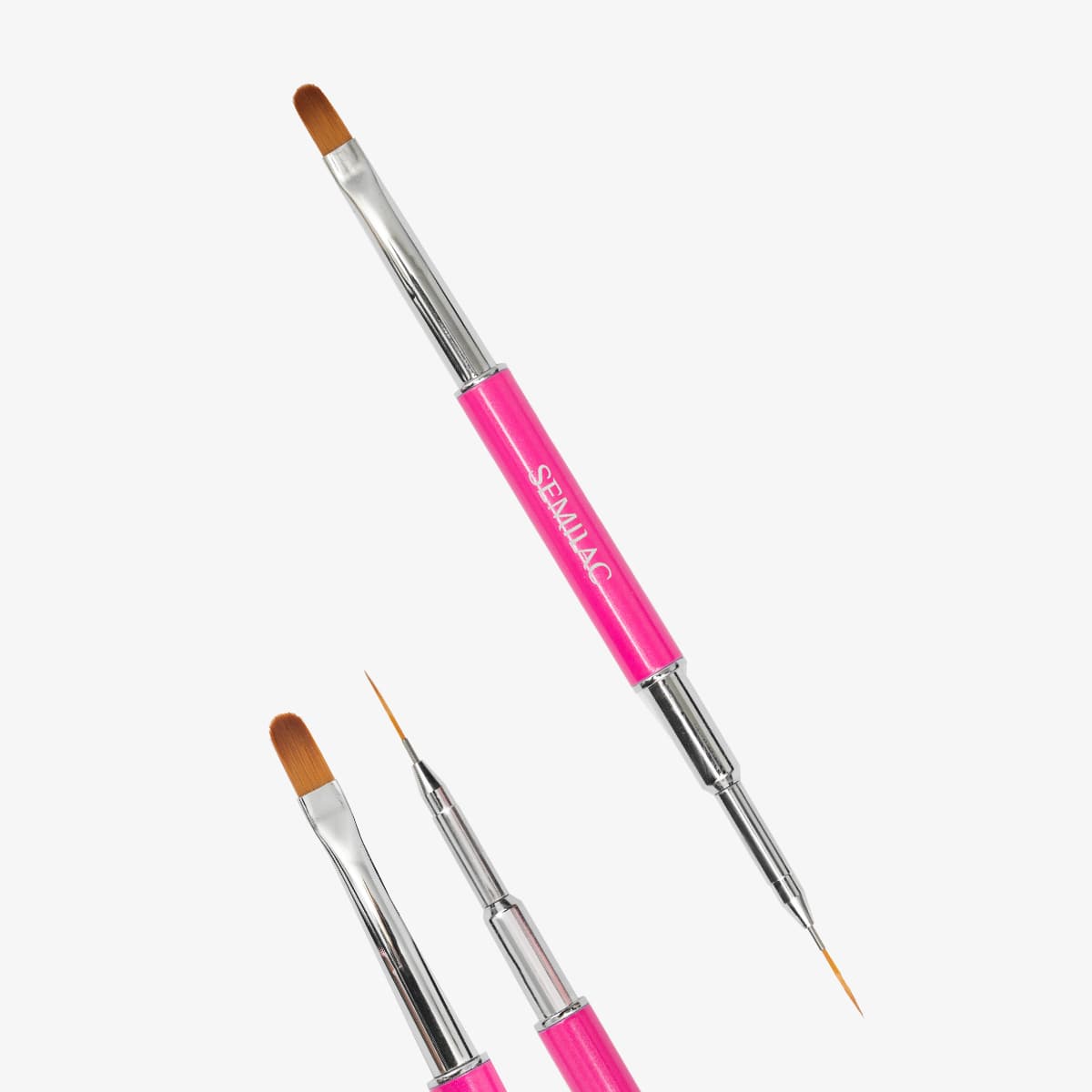 Nail Brush, autorski dwustronny pędzelek, 2in1