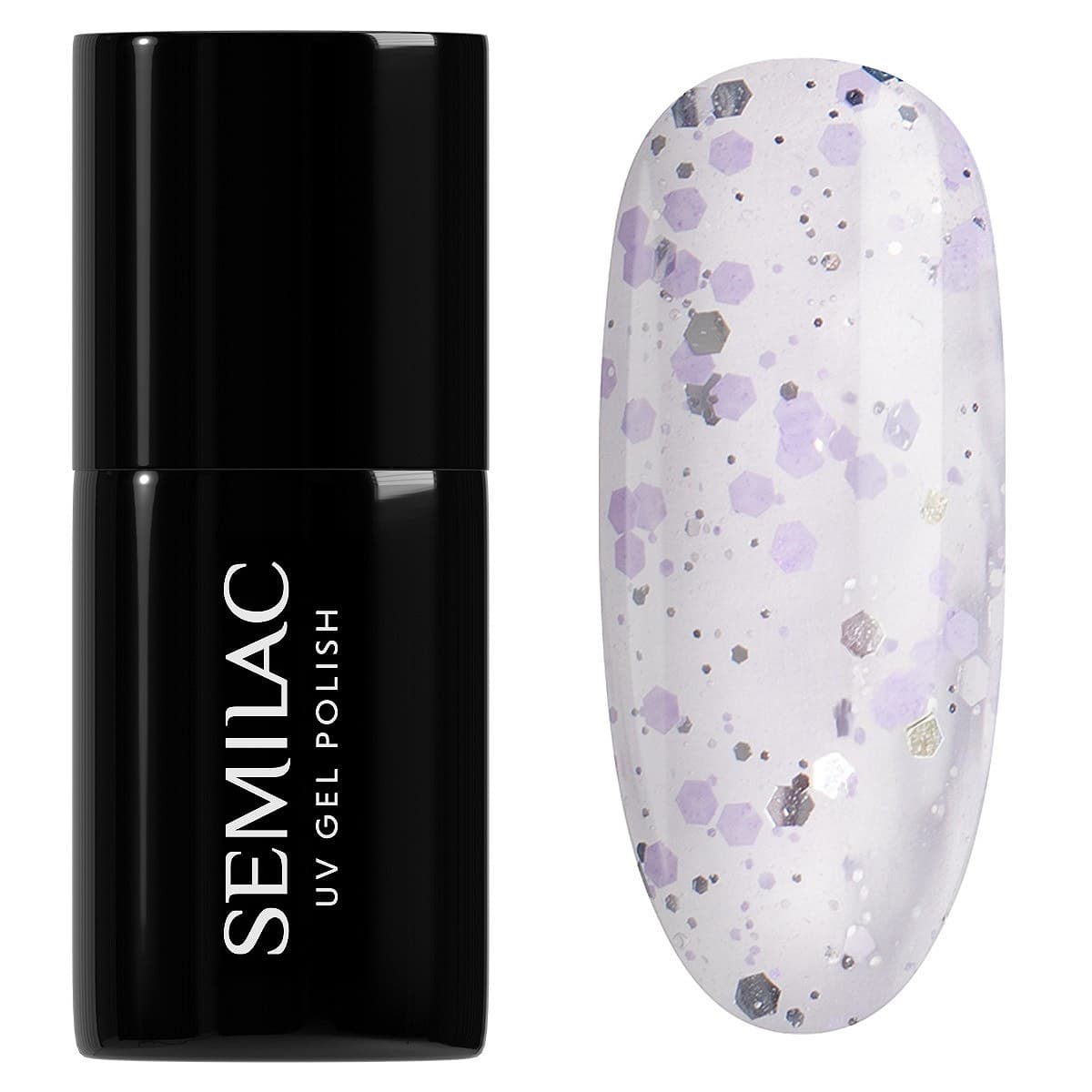 925 Semilac Lakier hybrydowy Silver & Violet Drops