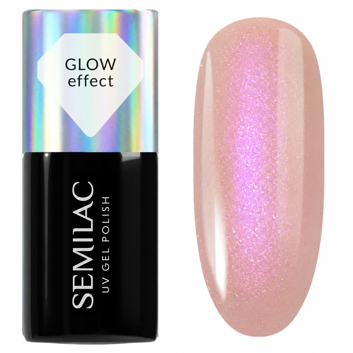 988 Semilac Lakier Hybrydowy Nude Pink Glow