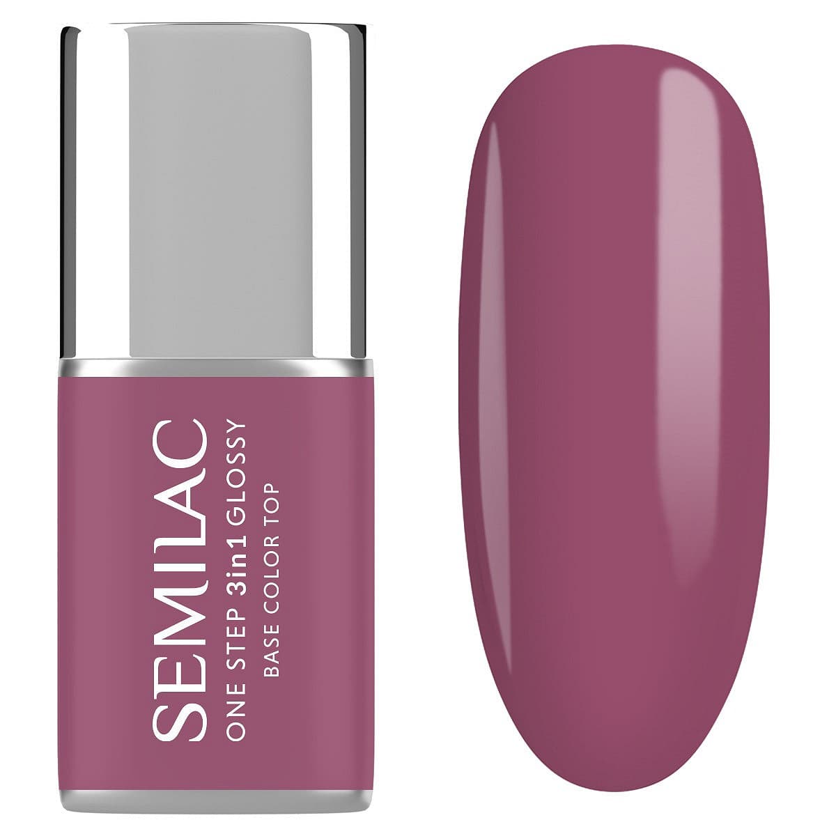 S205 Semilac Lakier hybrydowy One Step 3in1 Glossy Purple Beige