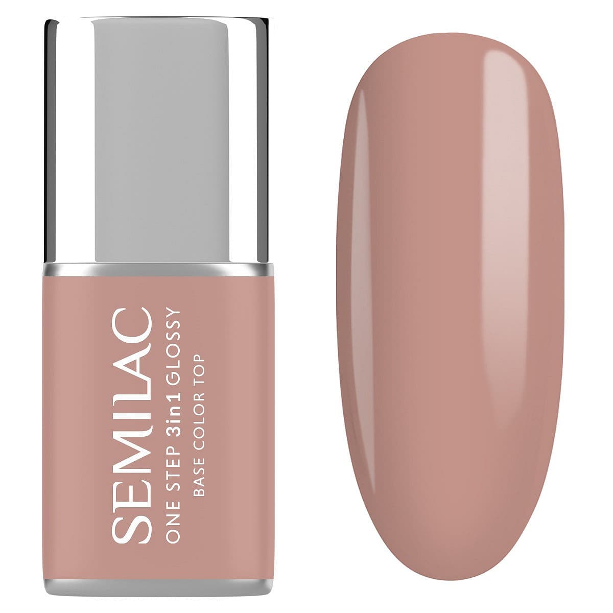 S210 Semilac Lakier hybrydowy One Step 3in1 Glossy French Beige