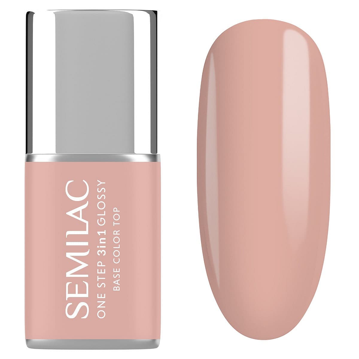 S450 Semilac Lakier hybrydowy One Step 3in1 Glossy Light Peach
