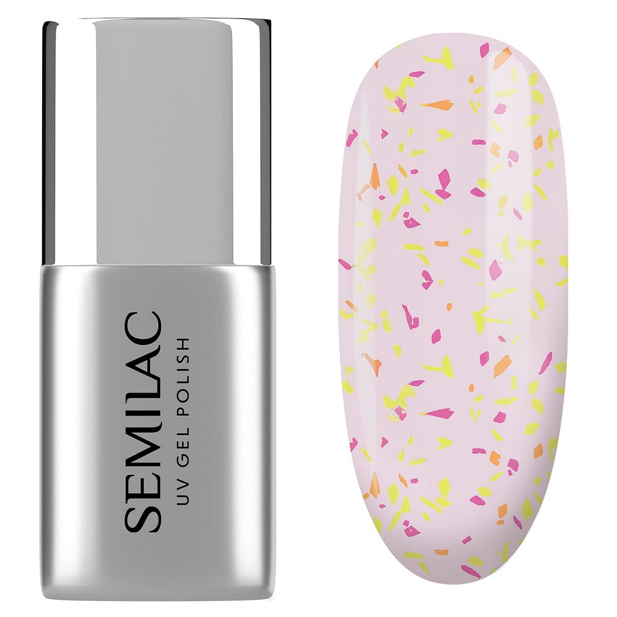 T26 Semilac Top do lakierów hybrydowych No Wipe Matte Peach Galaxy