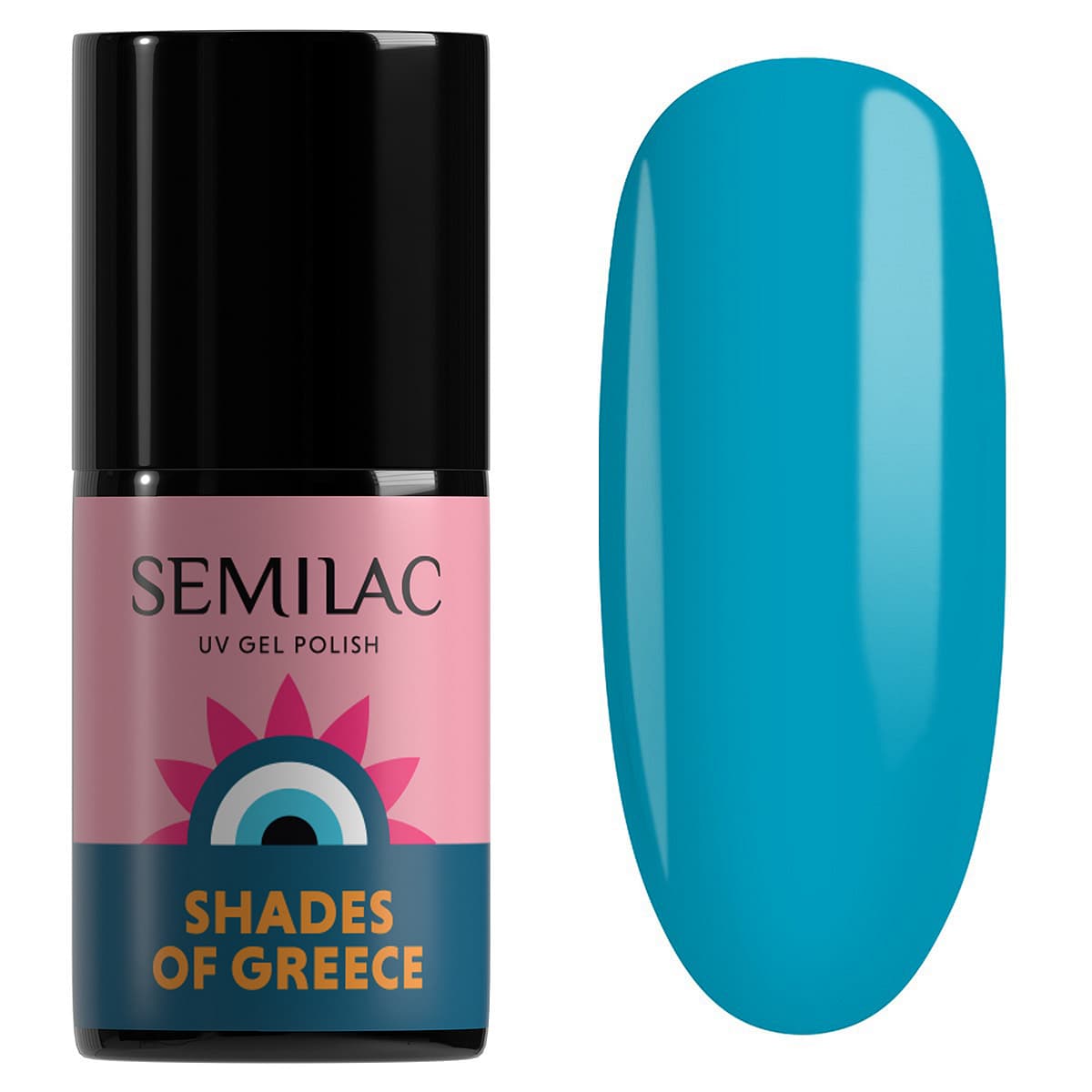A706 Semilac Lakier Hybrydowy Aegean Blue