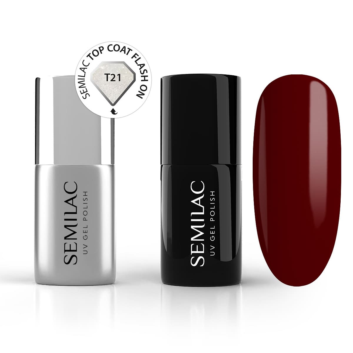 Duopack 029 & T21 Semilac Top Flash ON