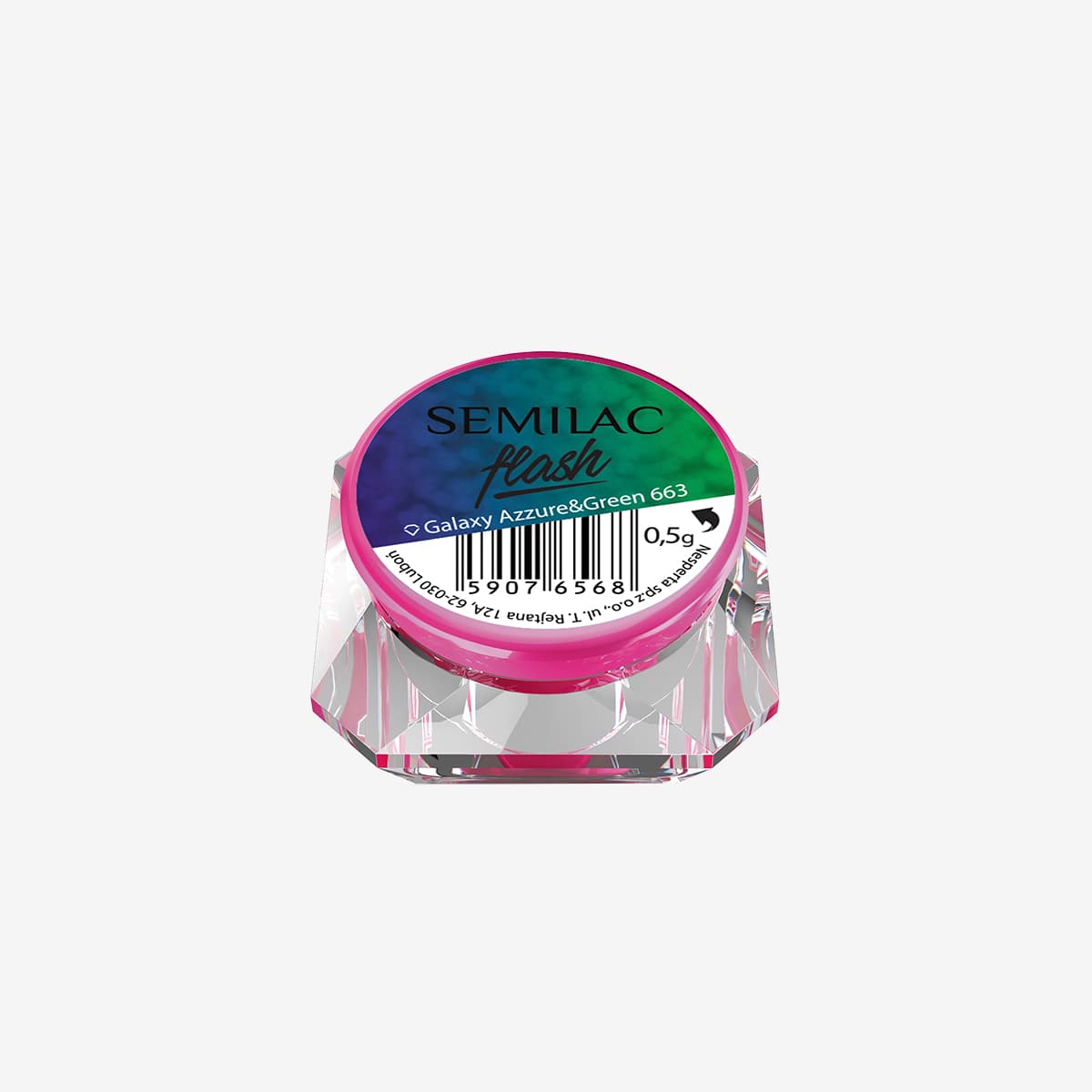 663 Semilac Flash Galaxy Azzure&Green