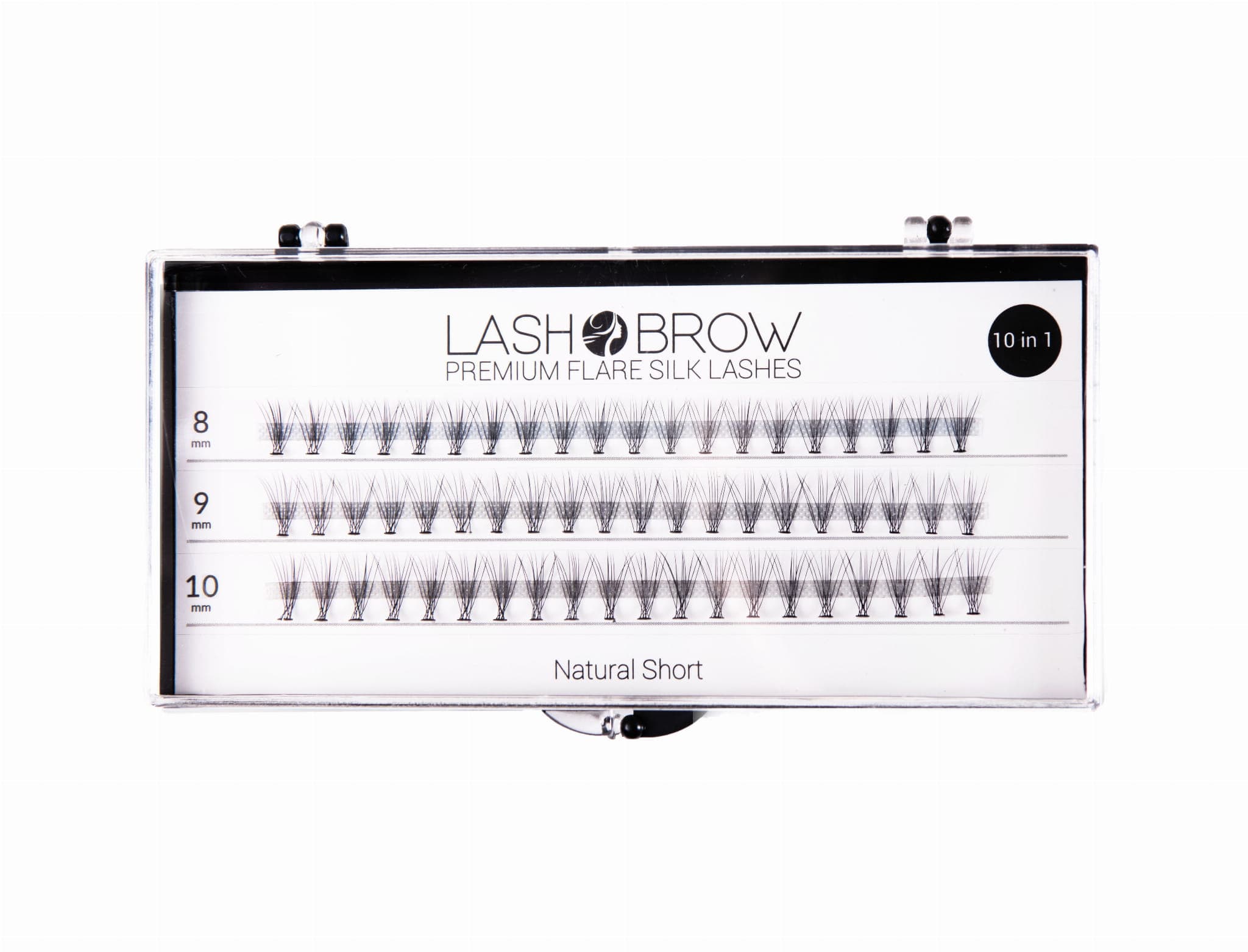 Premium Flare Silk Lashes Natural Short — kępki rzęs