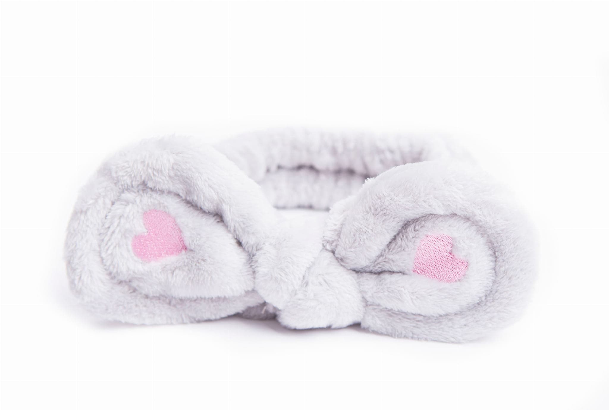 SPA — opaska kosmetyczna z kokardą, szara