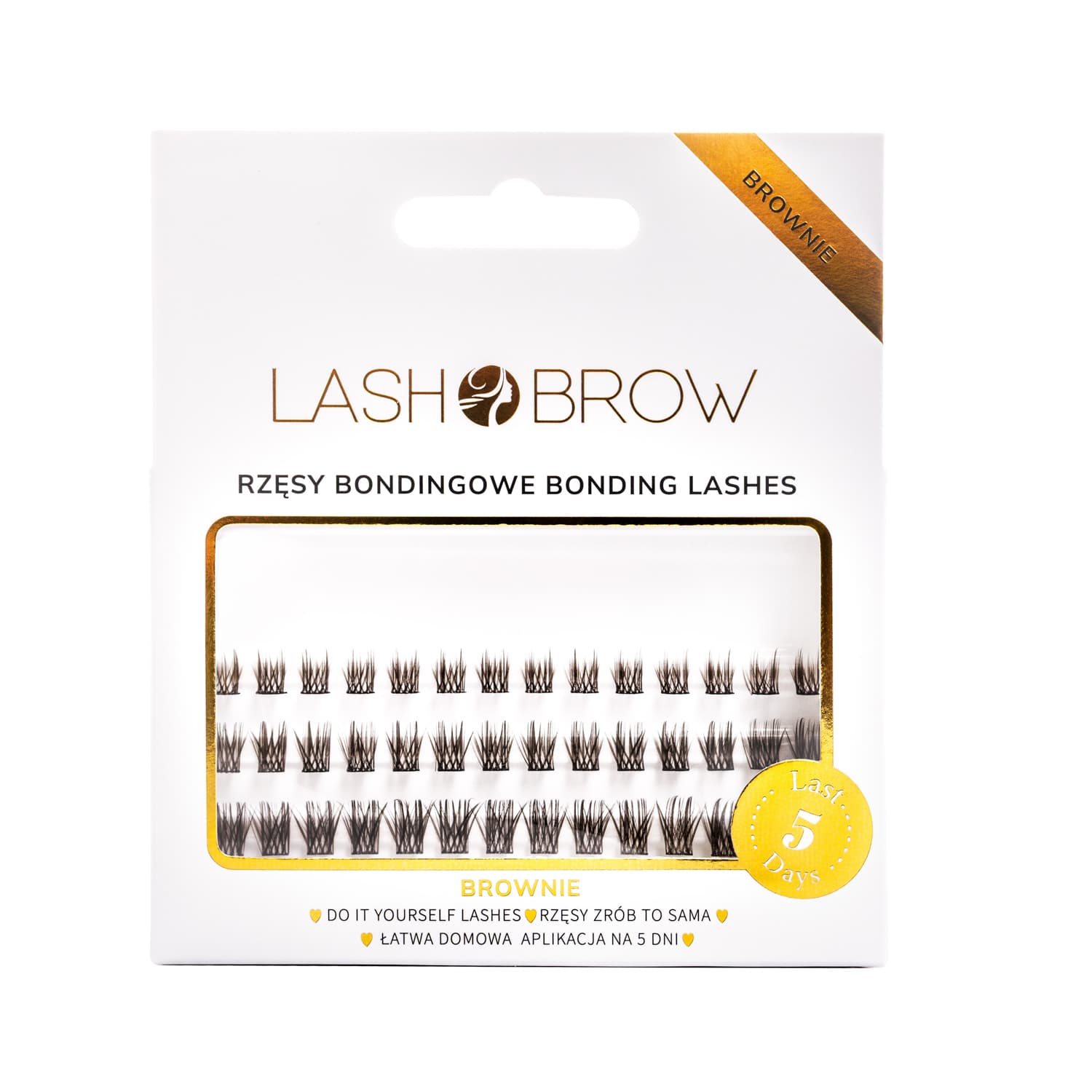 Bonding Basic — kępki rzęs, brązowe Brownie
