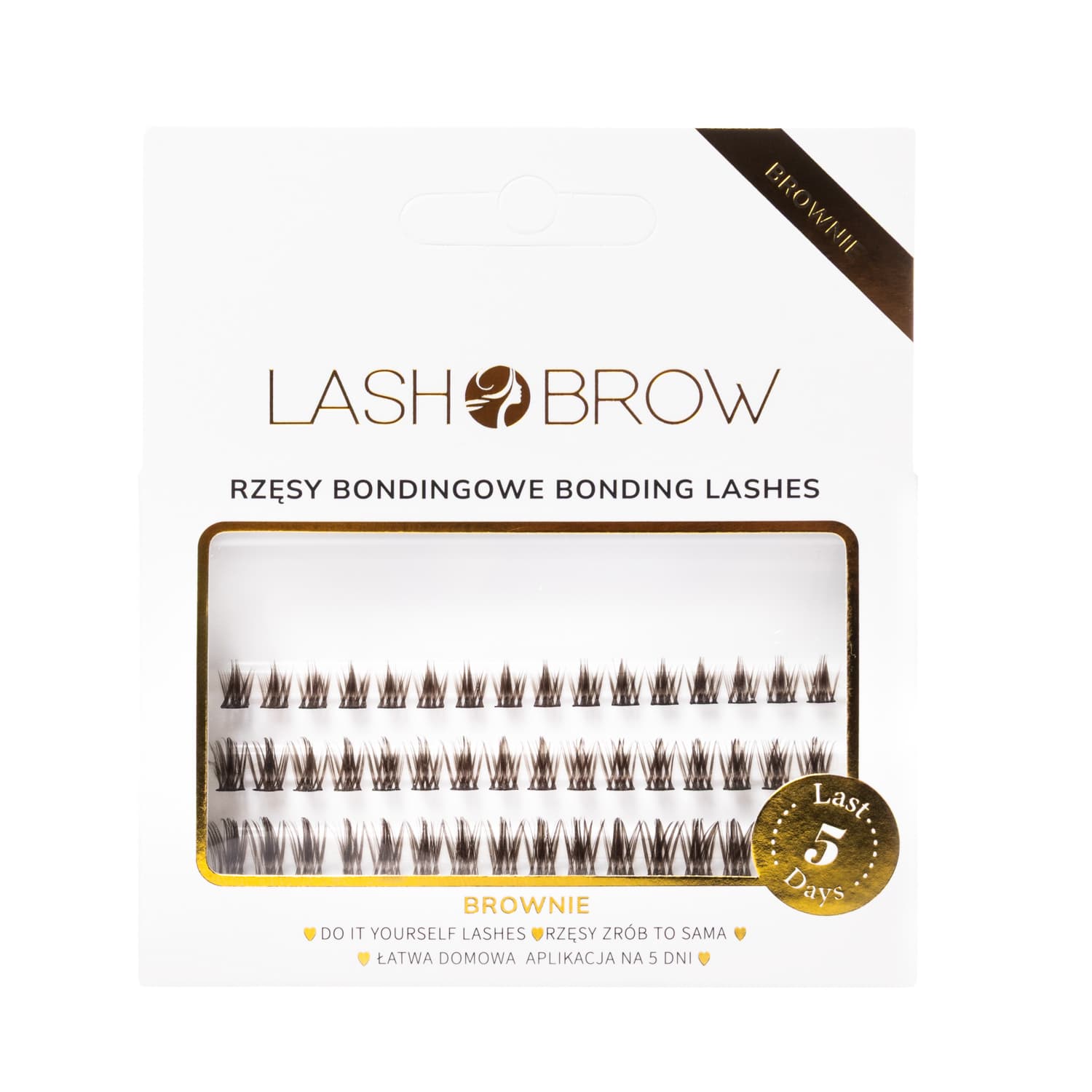 Bonding Iconic — kępki rzęs, brązowe Brownie