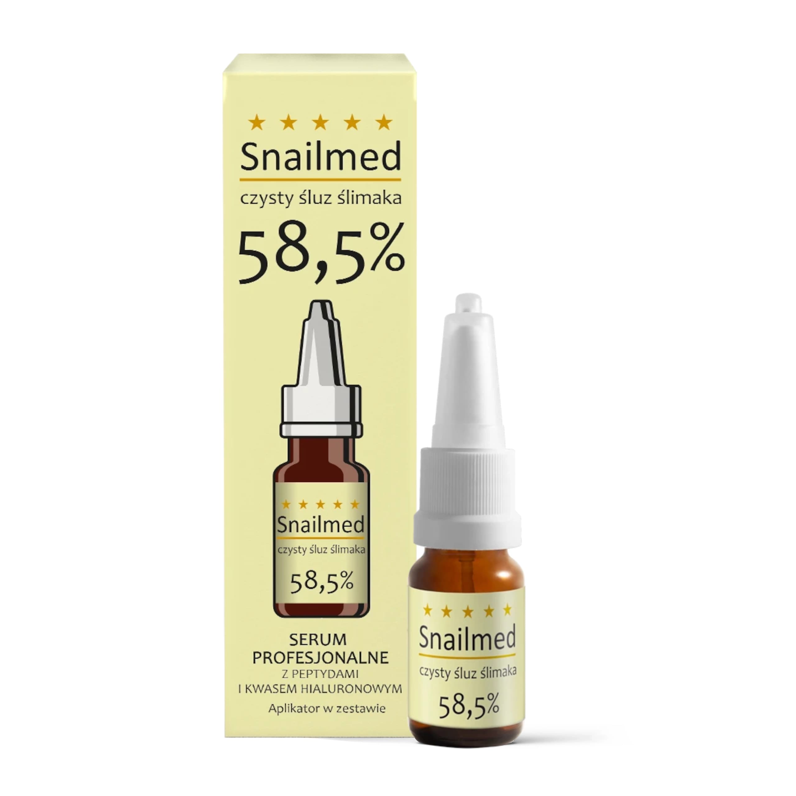 Odżywcze Serum z naturalnym śluzem ślimaka, kwasem hialuronowym oraz peptydami biomimetycznymi