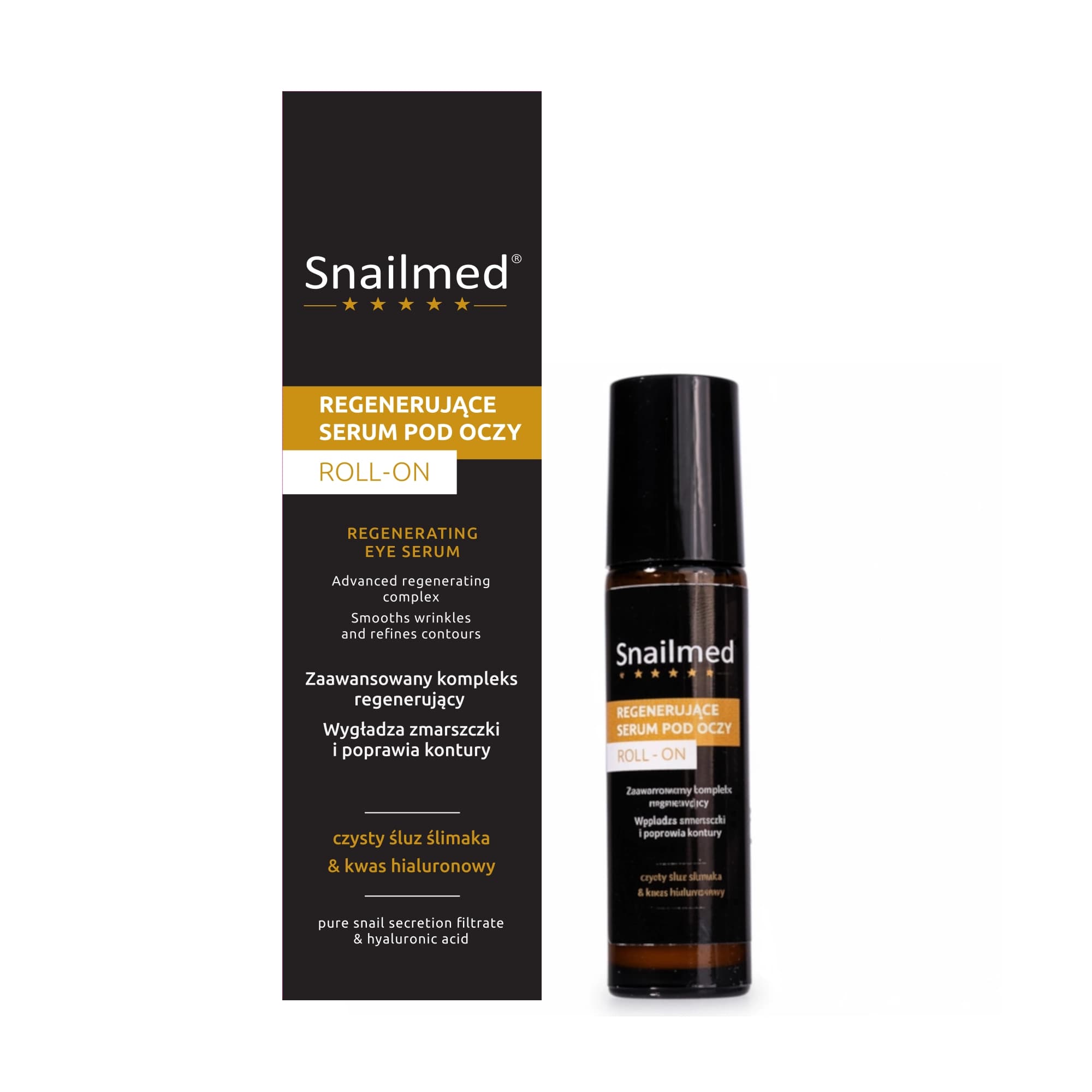 Regenerujące serum pod oczy z naturalnym śluzem ślimaka ROLL ON