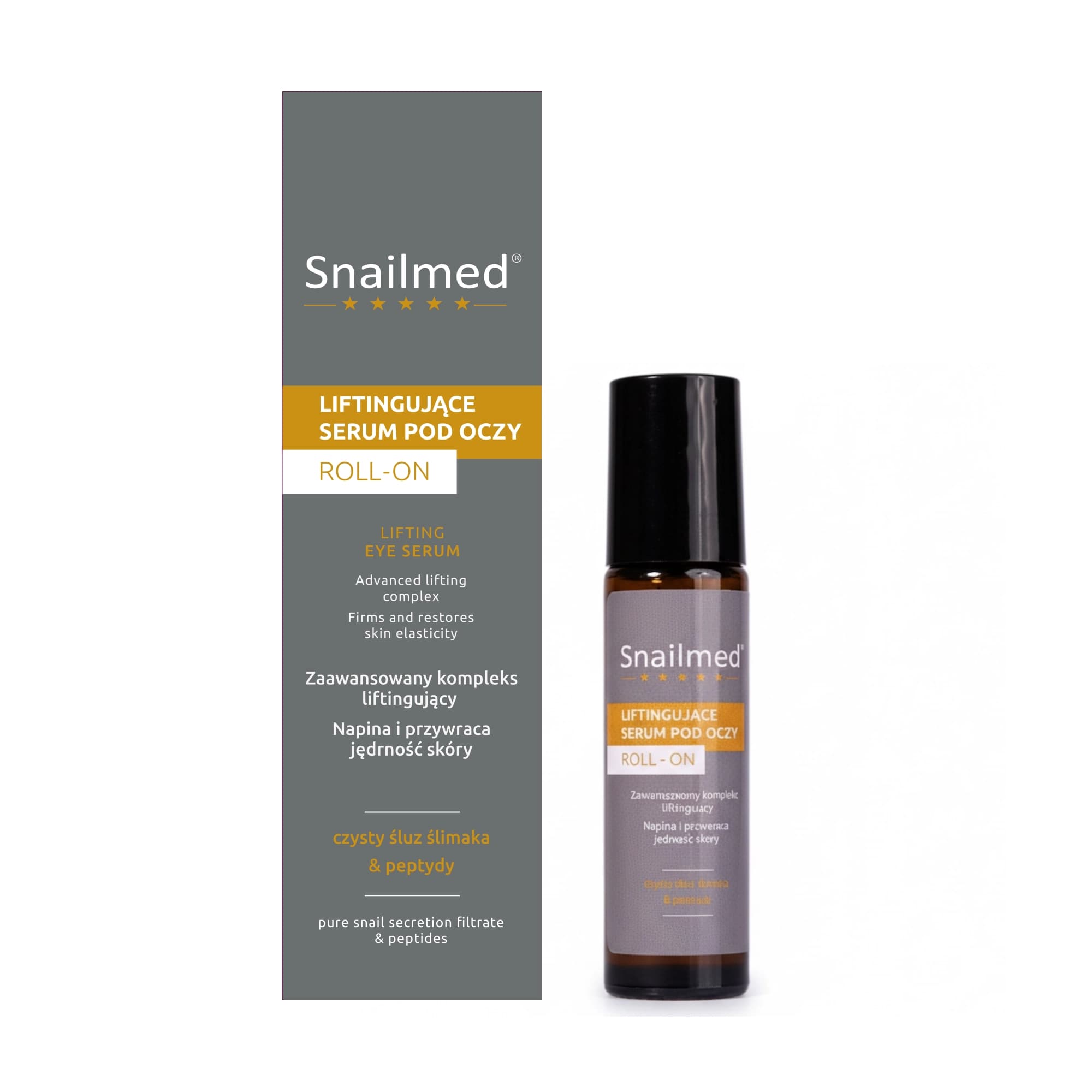 Liftingujące serum pod oczy z naturalnym śluzem ślimaka ROLL ON