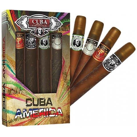Cuba Original Cuba America Zestaw Black EDT spray + Green EDT spray + Brown EDT spray + Grey EDT spray