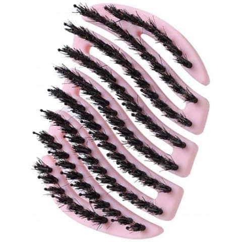 Mila Pcket Hair Brush Mała szczotka do włosów z włosiem z dzika Pink