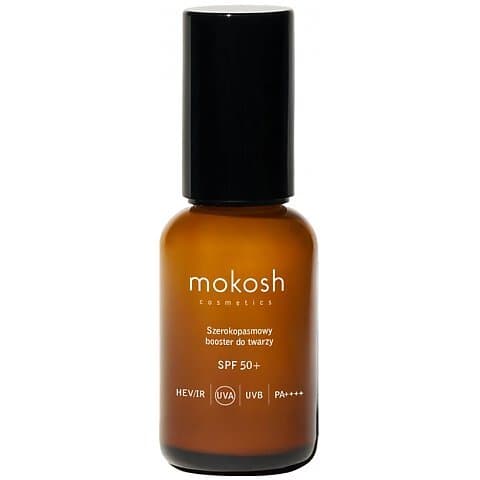 MOKOSH Szerokopasmowy booster do twarzy SPF 50+ — ochrona UVA, UVB, HEV i IR