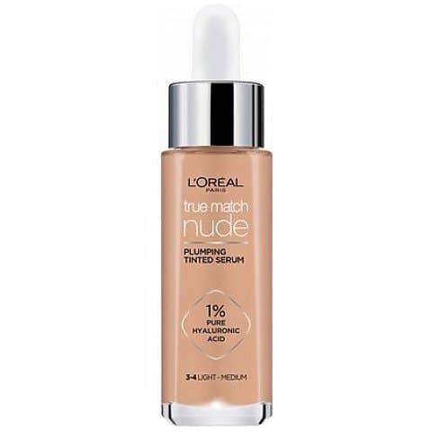 L'Oreal True Match Nude Plumping Tinted Serum Serum w podkładzie 3-4 Light