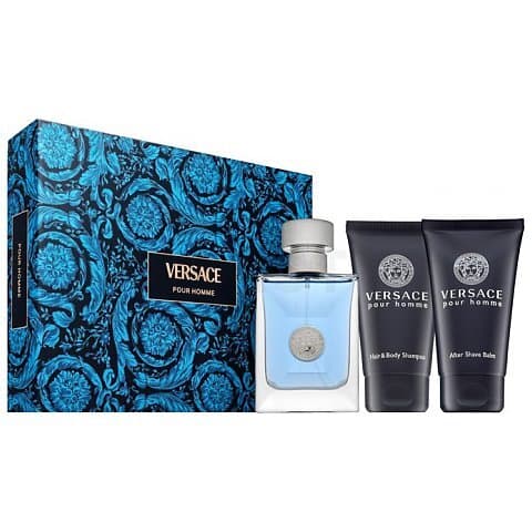 Versace Pour Homme – woda toaletowa 50 ml + żel 50 ml + balsam po goleniu 50 ml – zestaw