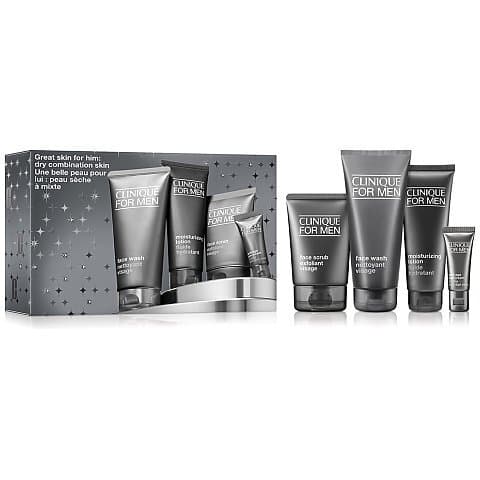 Great Skin for Him Zestaw upominkowy żel do mycia twarzy + peeling do twarzy + krem pod oczy + emulsja do twarzy