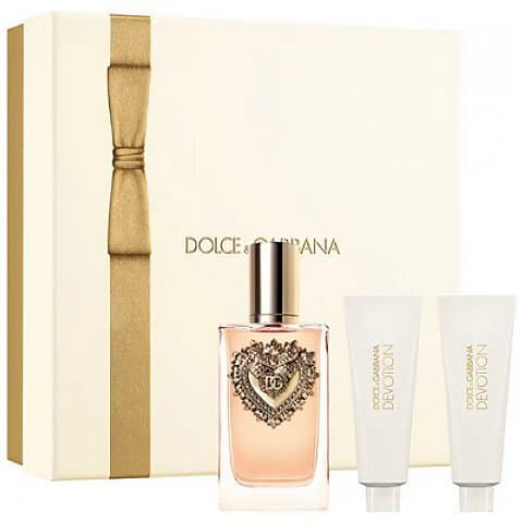 Devotion Zestaw upominkowy EDP + żel pod prysznic + balsam do ciała