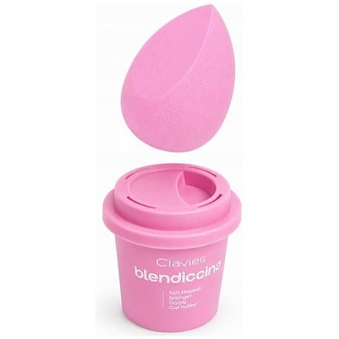 Blendiccino Gąbeczka do makijażu + etui Kubeczek Rose Presso
